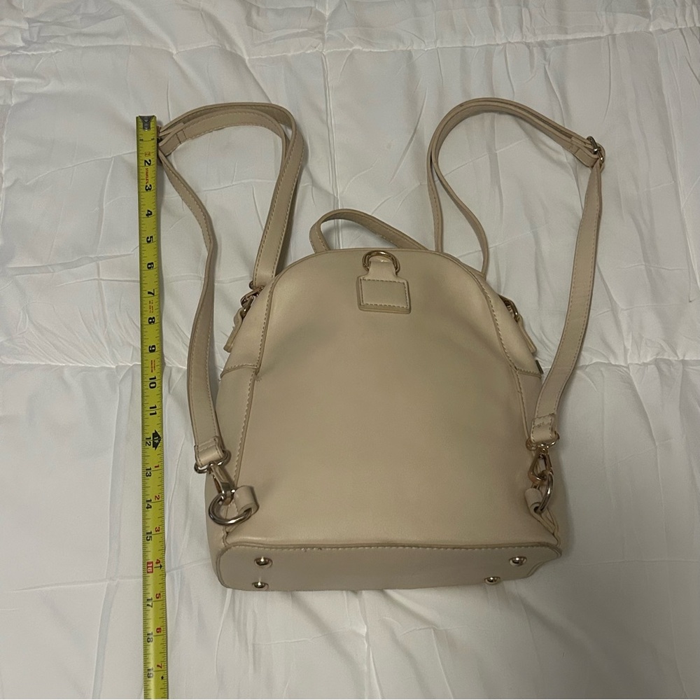 Floral Embellished Cream Boho Mini Backpack - Picture 10 of 16